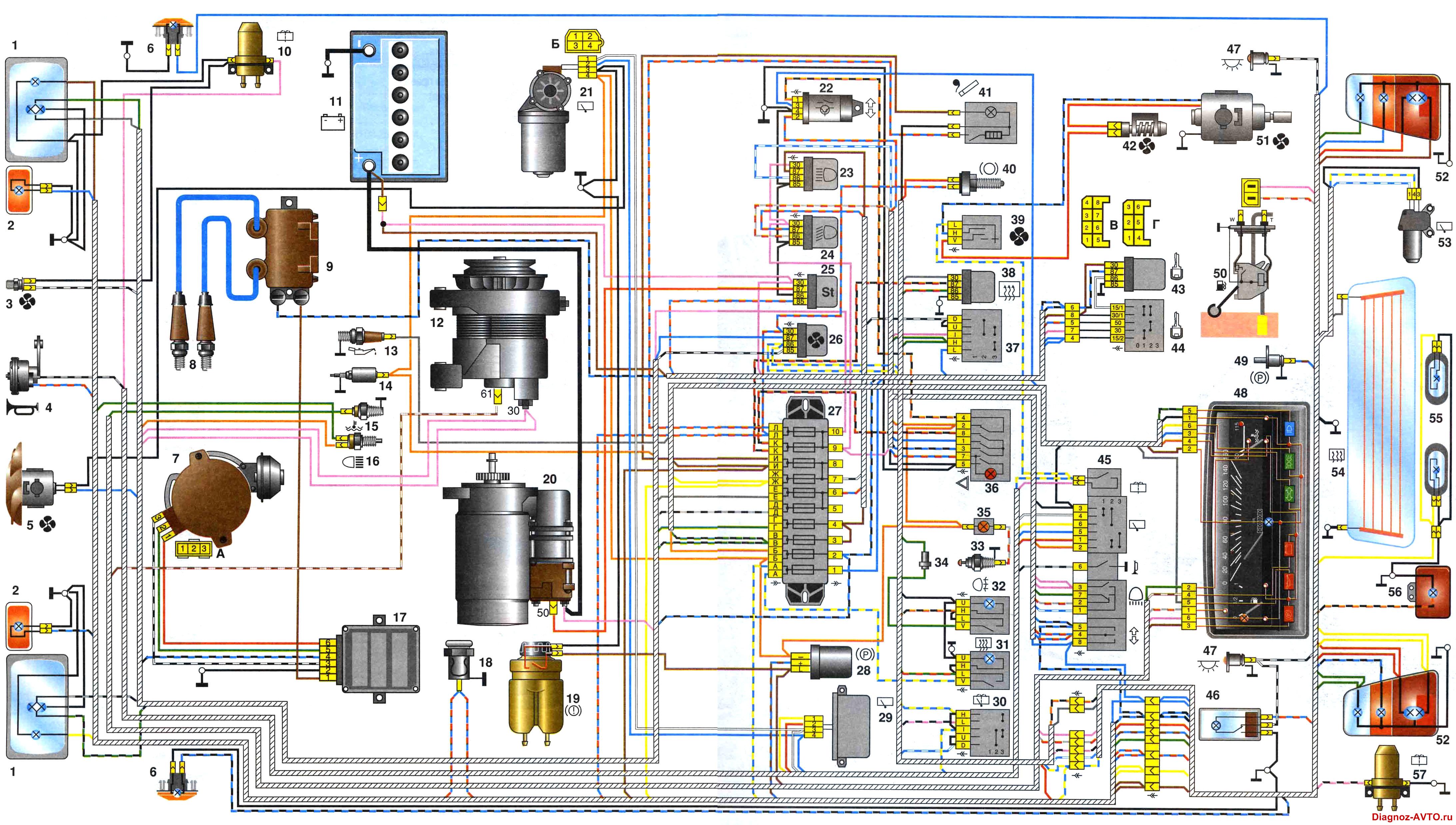 Схема электрооборудования ВАЗ-1111/11113 